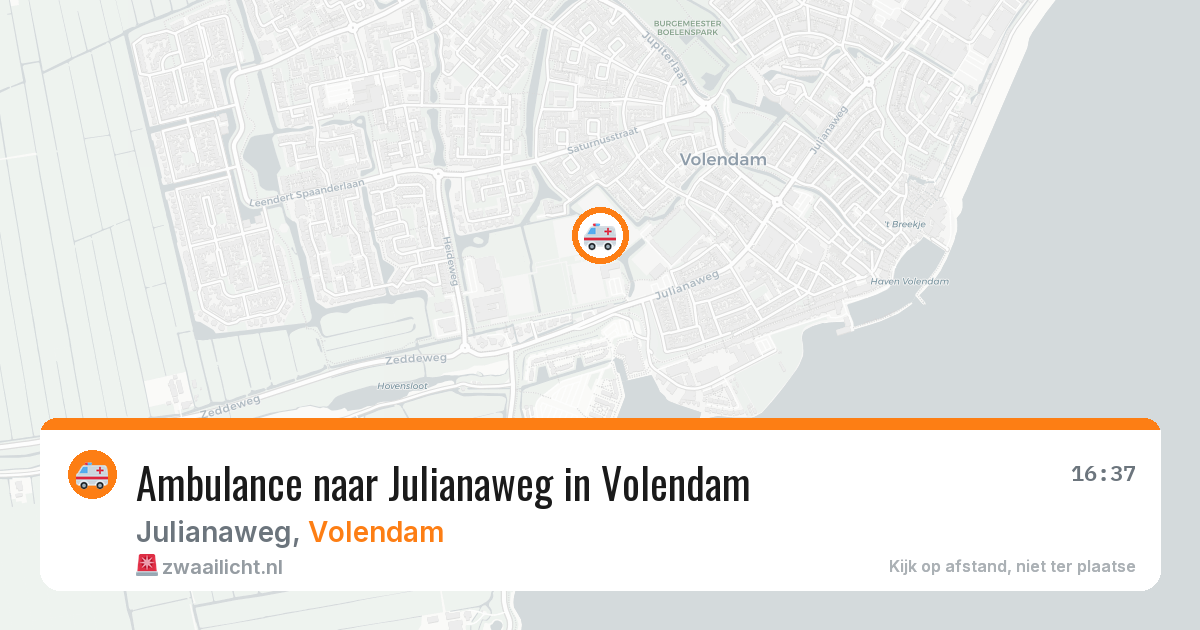 Ambulance naar Julianaweg in Volendam — 1 mrt 2026