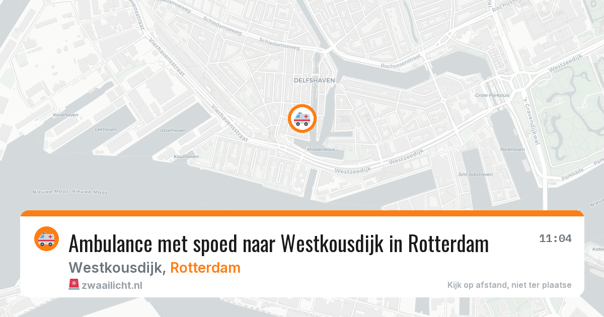 Ambulance met spoed naar Westkousdijk in Rotterdam — 1 jul 2026