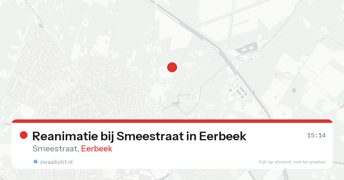Reanimatie bij Smeestraat in Eerbeek — 22 aug 2026