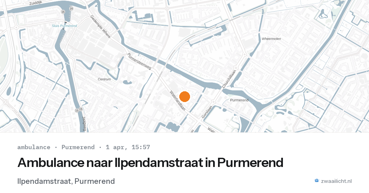Ambulance naar Ilpendamstraat in Purmerend — 1 apr 2026