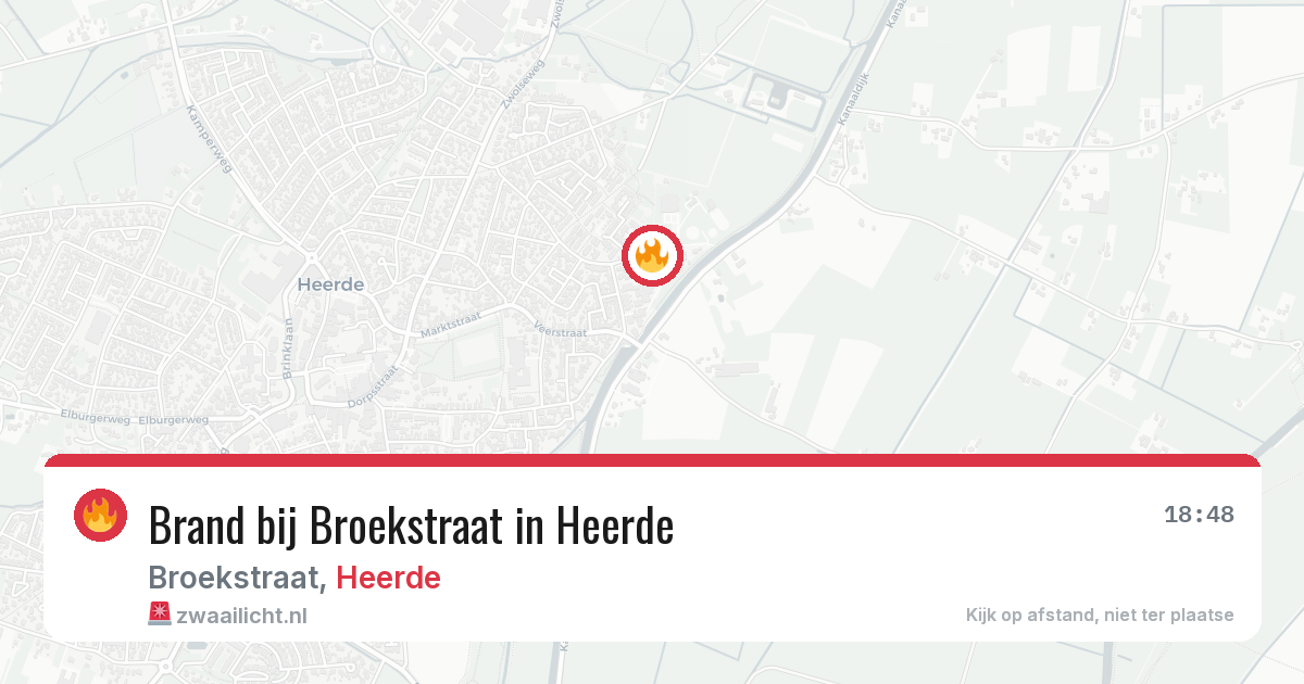 Brand bij Broekstraat in Heerde — 21 jun 2026