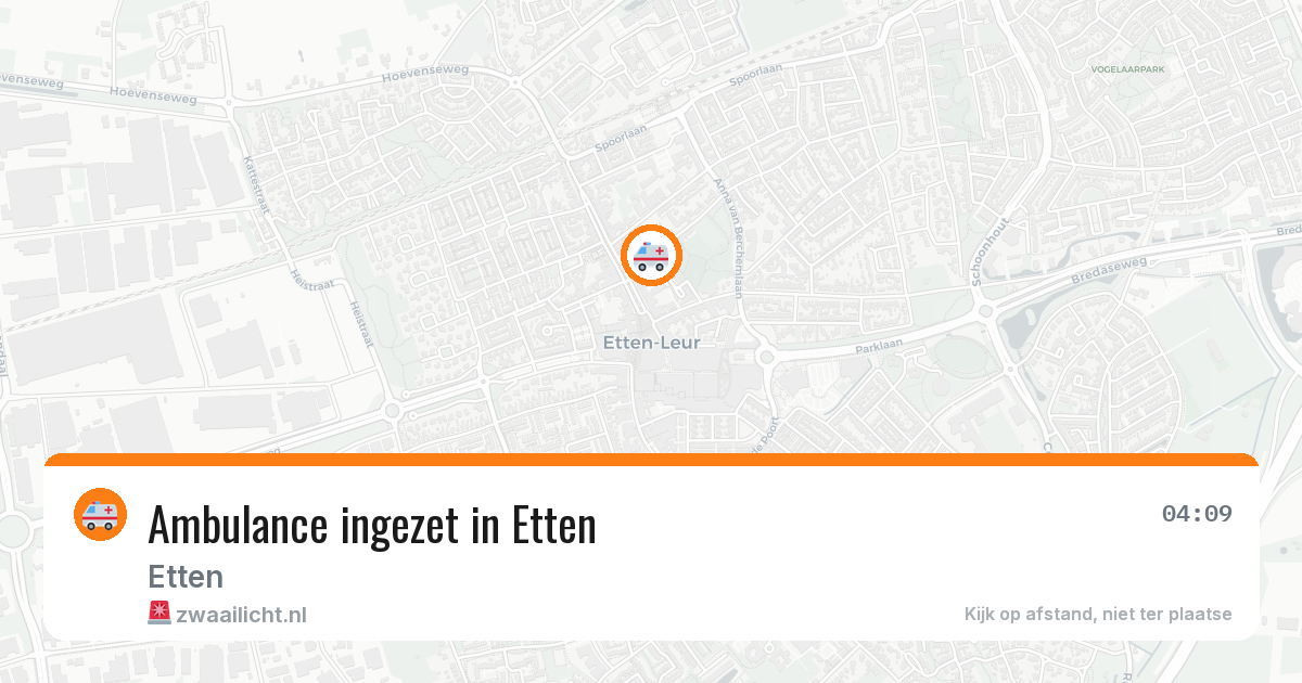 Ambulance ingezet in Etten — 23 jun 2026