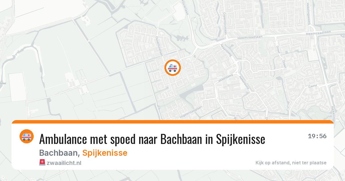 Ambulance met spoed naar Bachbaan in Spijkenisse — 10 aug 2026