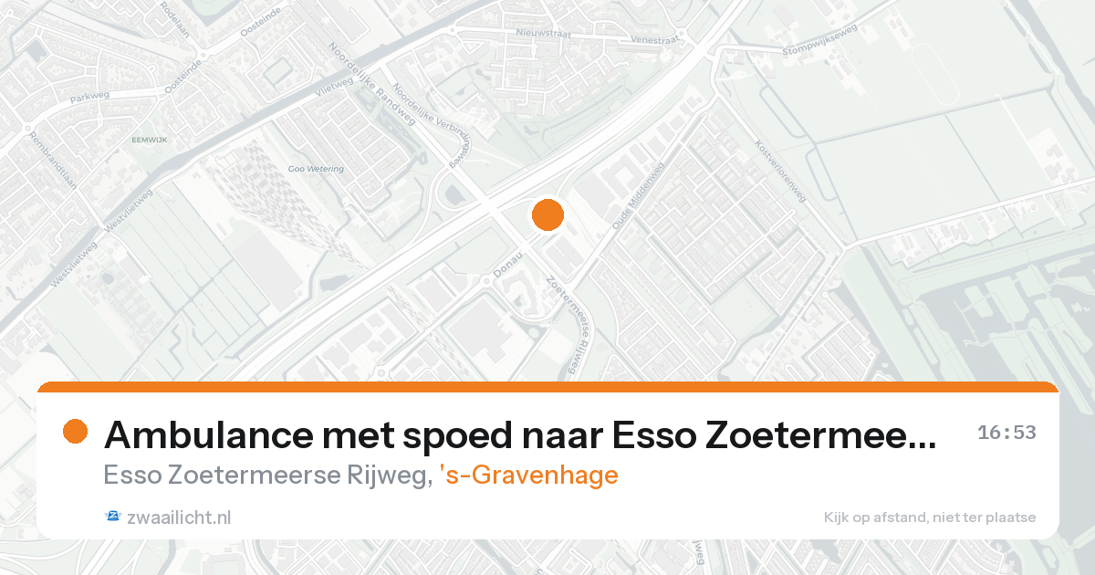 Ambulance met spoed naar Esso Zoetermeerse Rijweg in 's-Gravenhage — 30 jan 2026