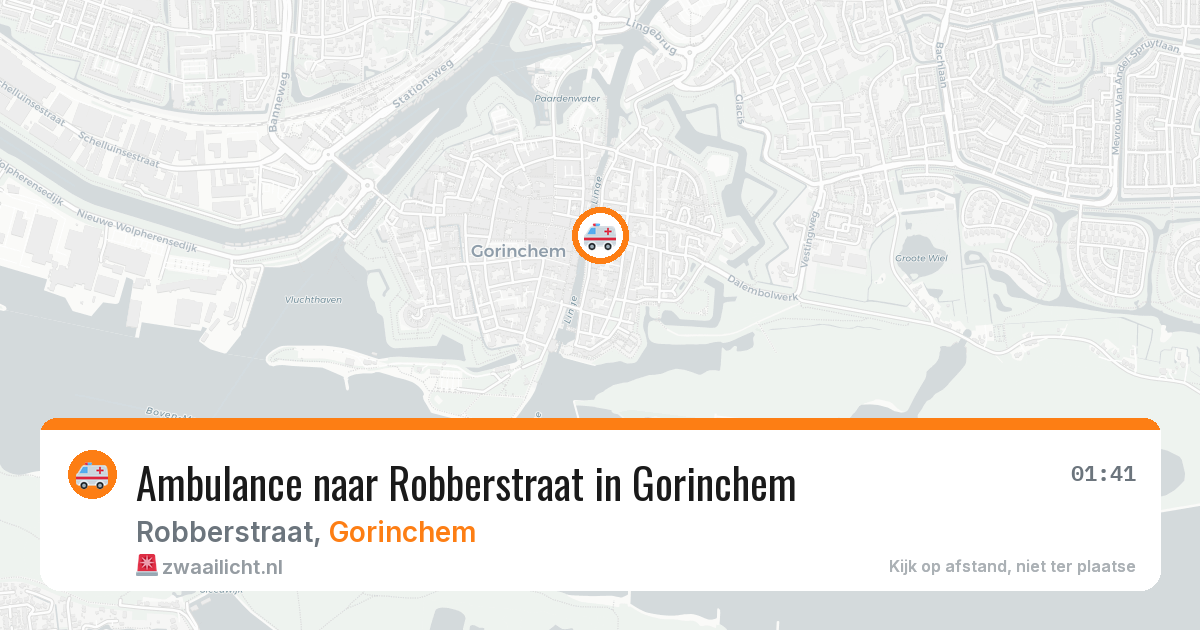 Ambulance naar Robberstraat in Gorinchem — 5 aug 2026