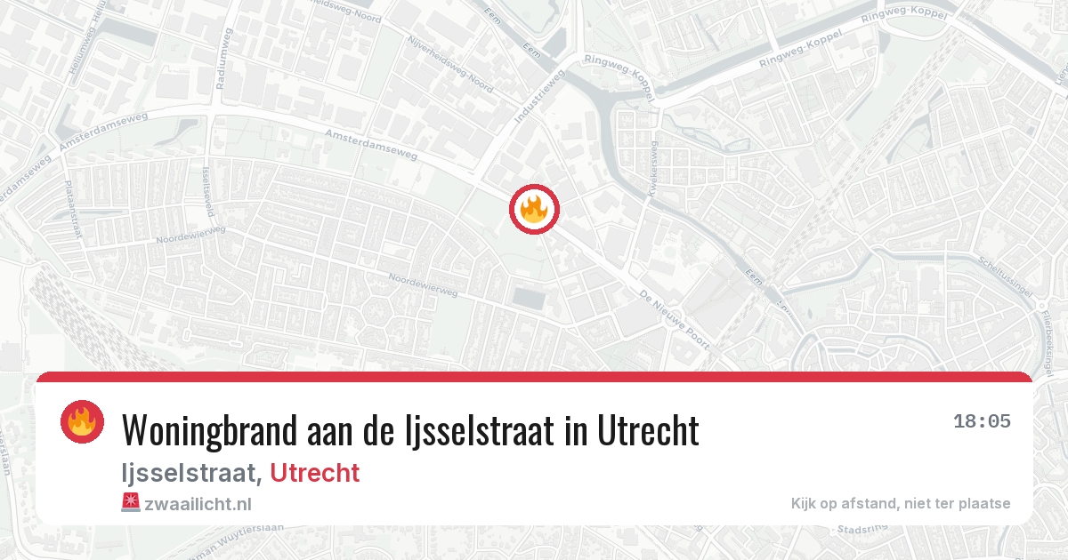Woningbrand aan de Ijsselstraat in Utrecht — 26 feb 2026