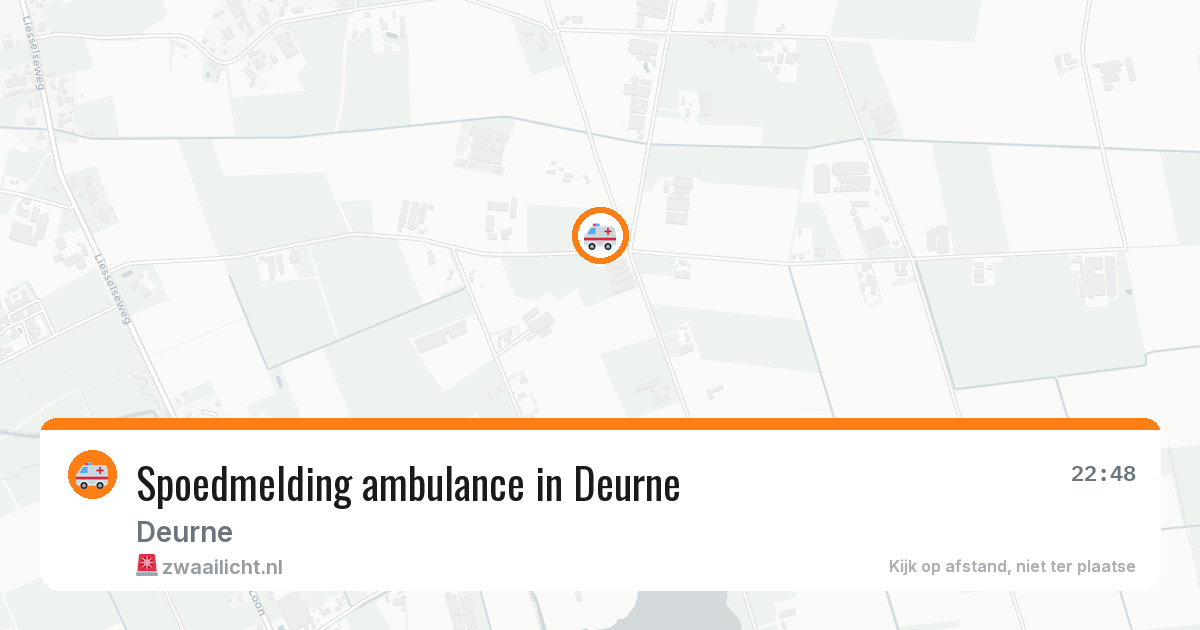 Spoedmelding ambulance in Deurne — 13 aug 2026