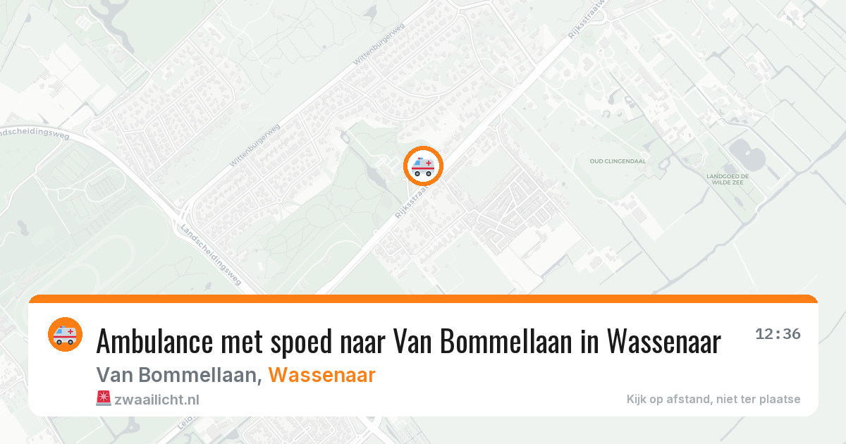 Ambulance met spoed naar Van Bommellaan in Wassenaar — 8 aug 2026