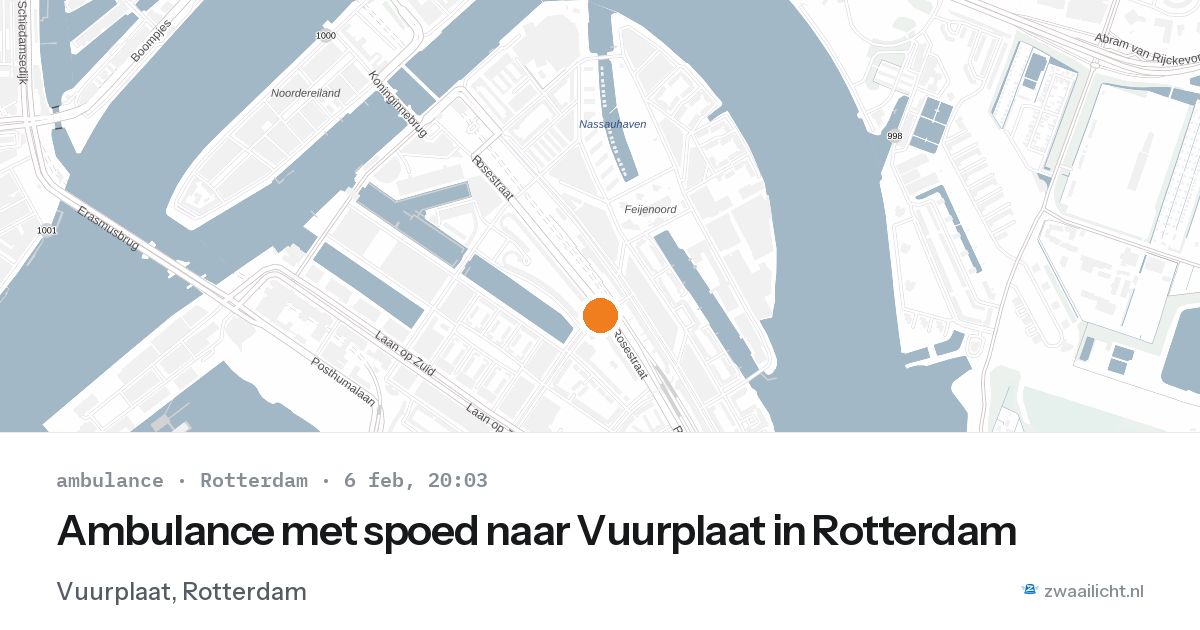 Ambulance met spoed naar Vuurplaat in Rotterdam — 6 feb 2026