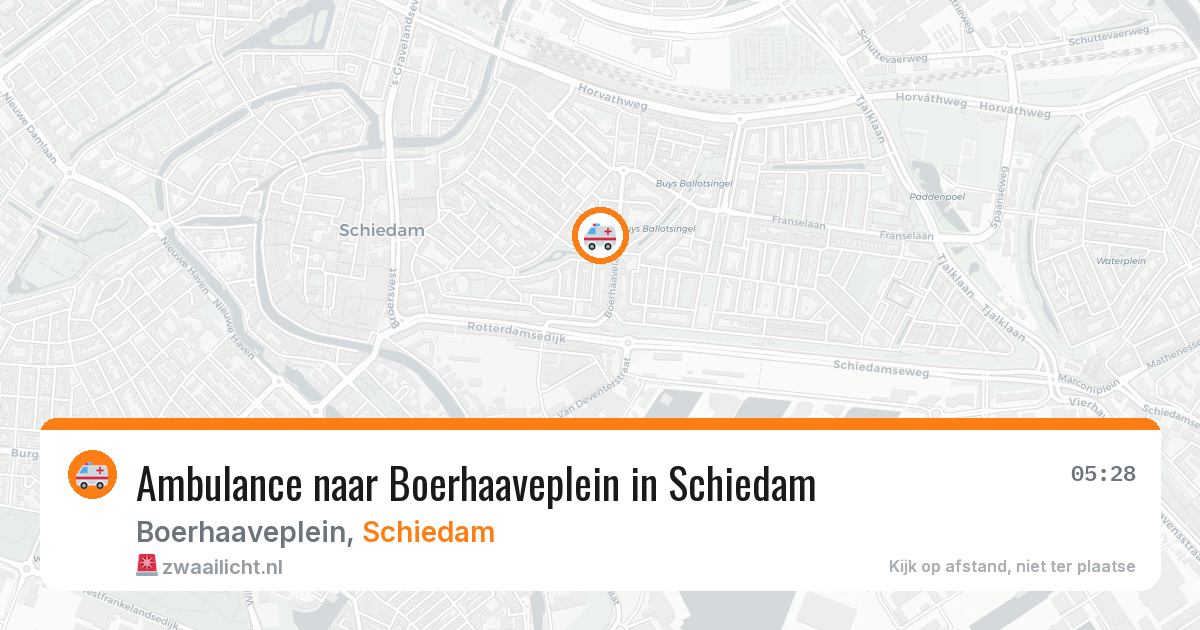 Ambulance naar Boerhaaveplein in Schiedam — 6 jun 2026