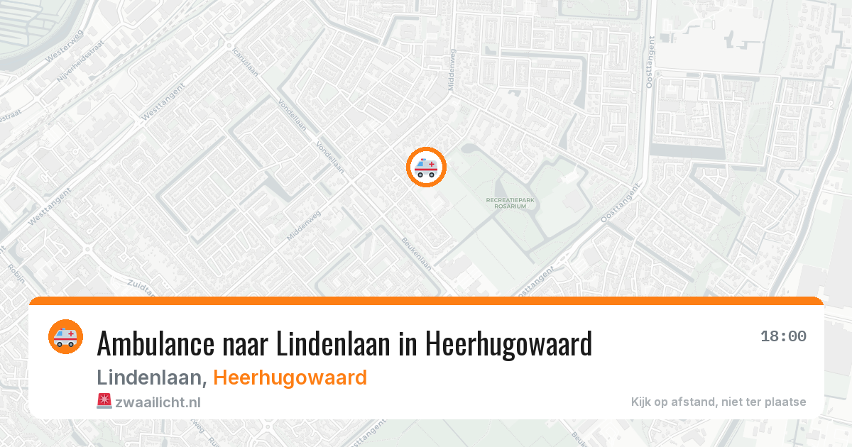 Ambulance naar Lindenlaan in Heerhugowaard — 25 mrt 2026
