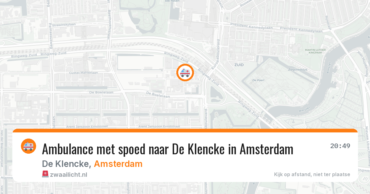 Ambulance met spoed naar De Klencke in Amsterdam — 19 jun 2026