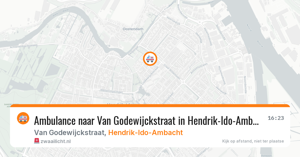 Ambulance naar Van Godewijckstraat in Hendrik-Ido-Ambacht — 20 jun 2026