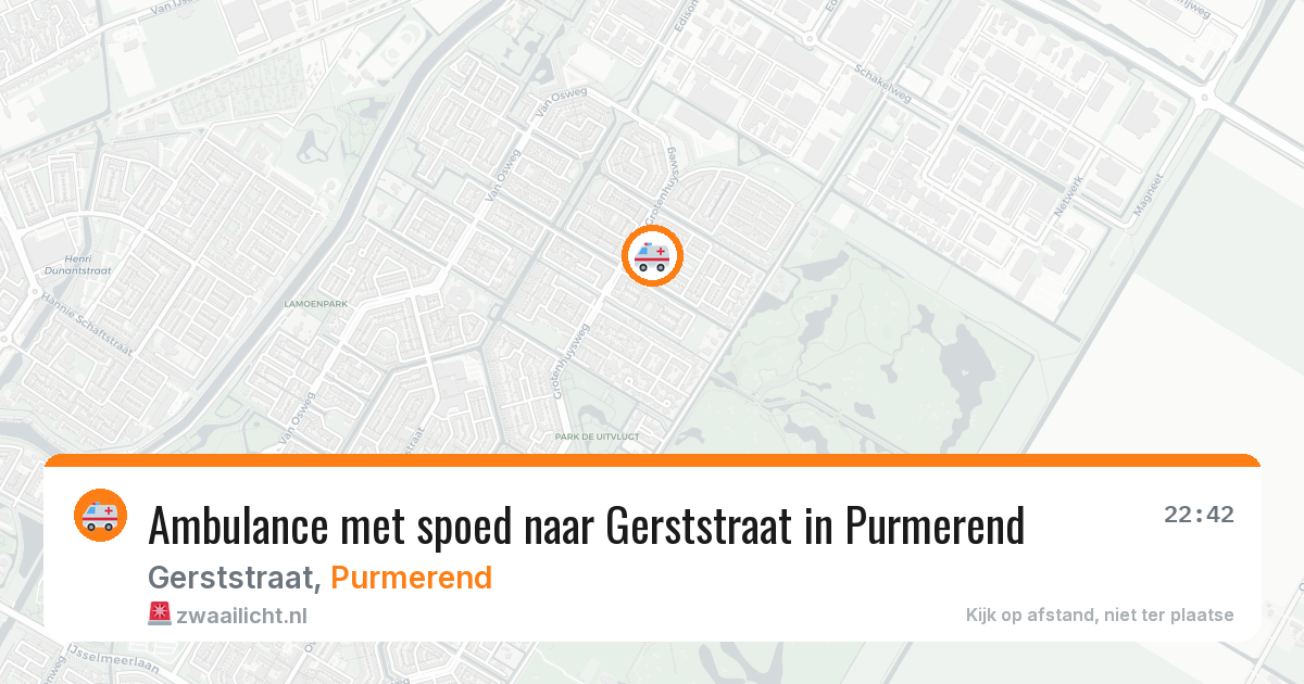 Ambulance met spoed naar Gerststraat in Purmerend — 10 aug 2026
