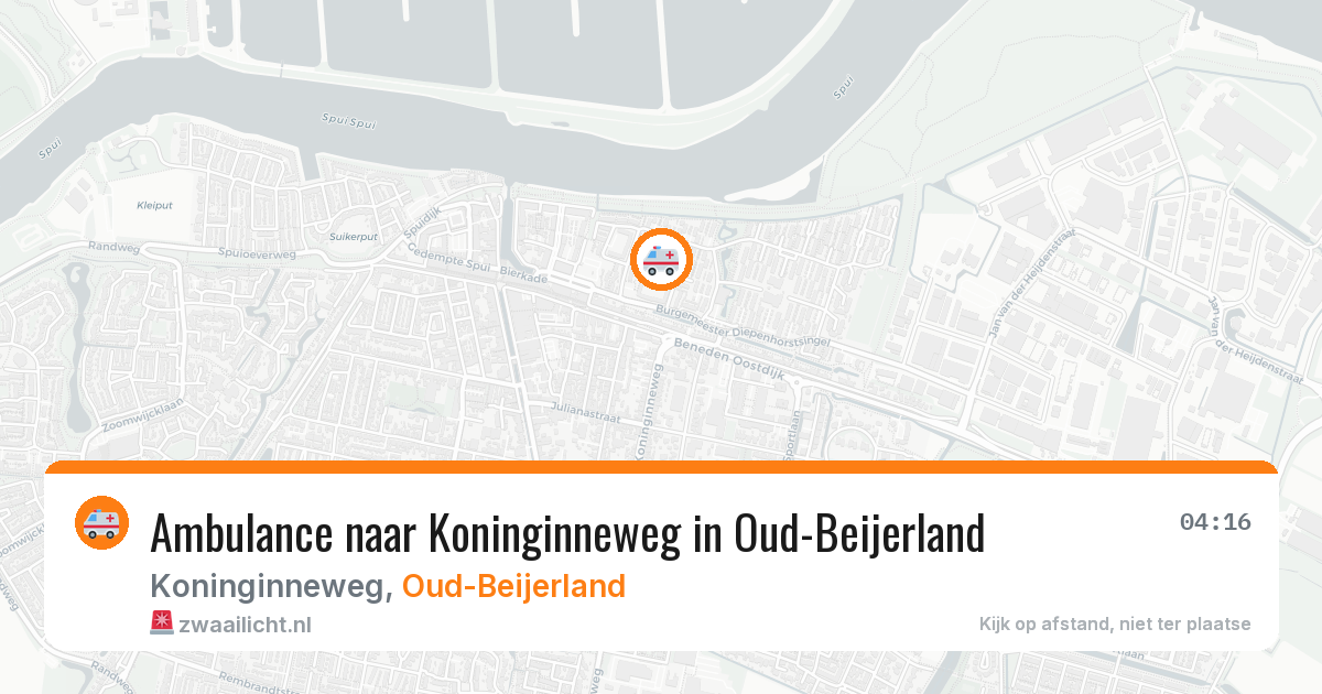 Ambulance naar Koninginneweg in Oud-Beijerland — 3 mei 2026