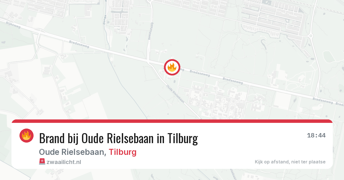 Brand bij Oude Rielsebaan in Tilburg — 7 jul 2026