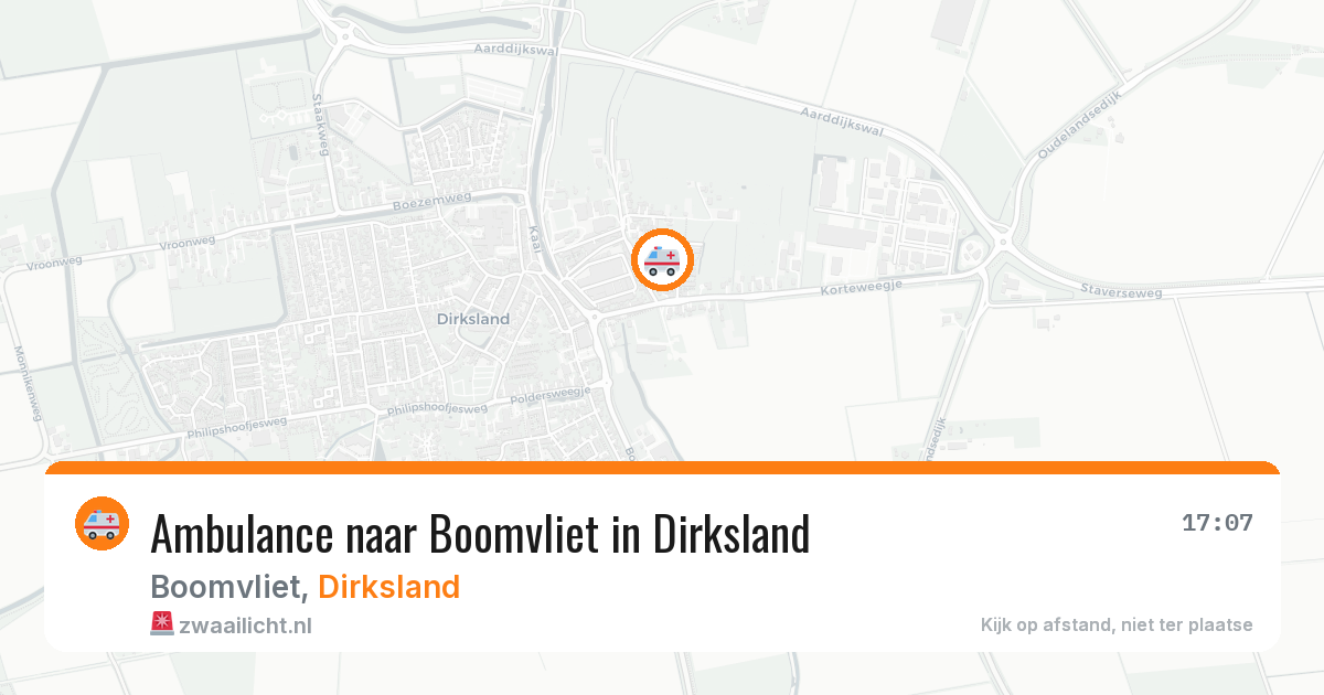 Ambulance naar Boomvliet in Dirksland — 26 mei 2026