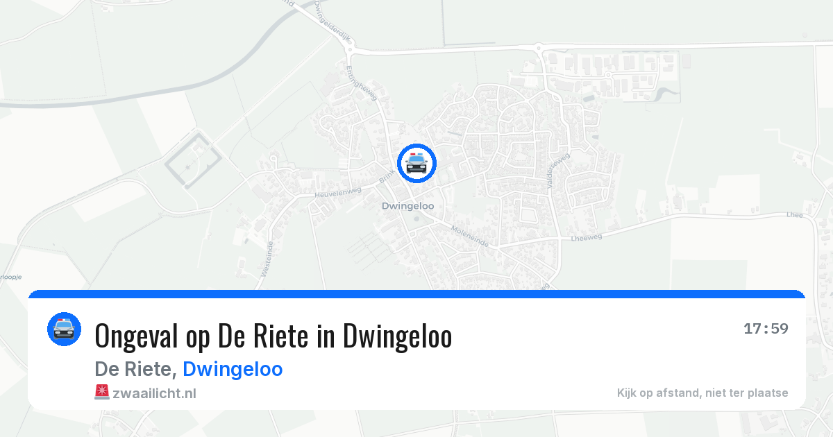 Ongeval op De Riete in Dwingeloo — 28 mei 2026
