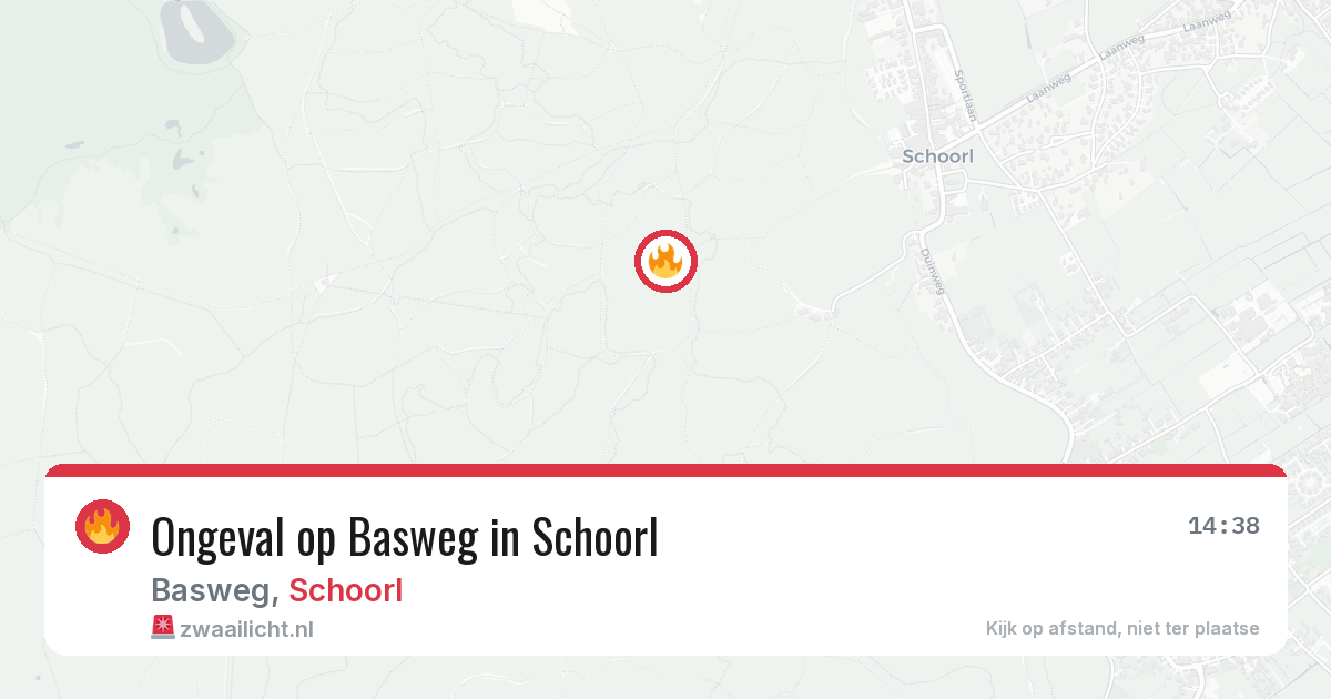 Ongeval op Basweg in Schoorl — 10 aug 2026