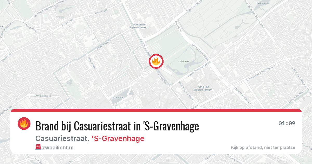 Brand bij Casuariestraat in 'S-Gravenhage — 3 aug 2026