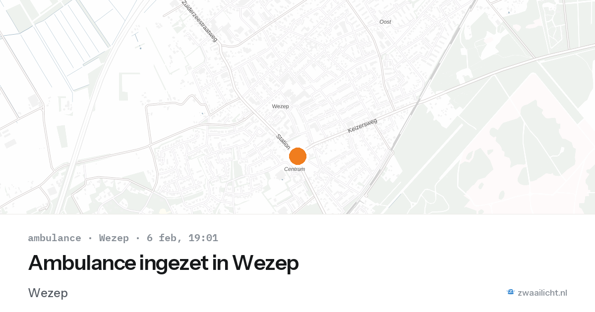 Ambulance ingezet in Wezep — 6 feb 2026