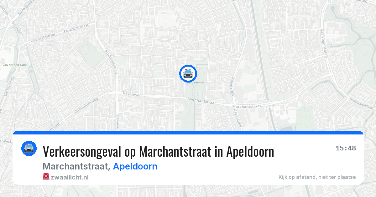 Verkeersongeval op Marchantstraat in Apeldoorn — 31 jul 2026