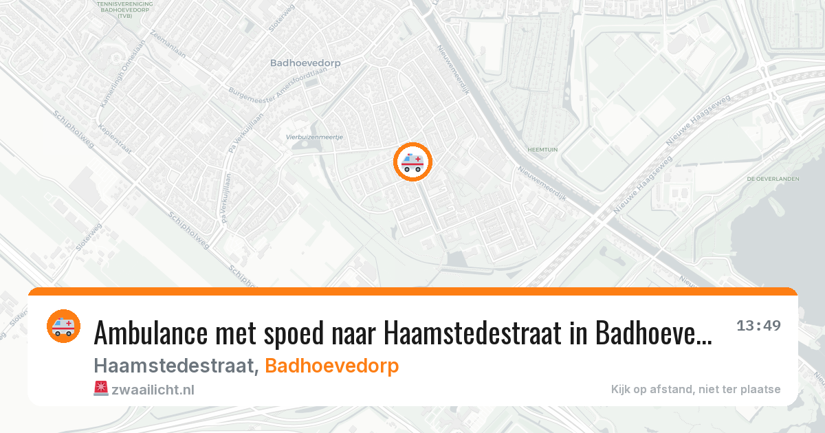 Ambulance met spoed naar Haamstedestraat in Badhoevedorp — 11 feb 2026