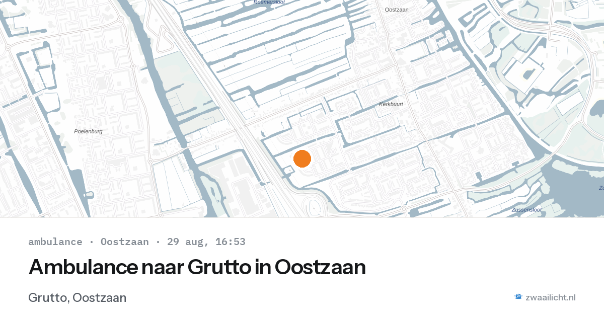Ambulance naar Grutto in Oostzaan — 29 aug 2026