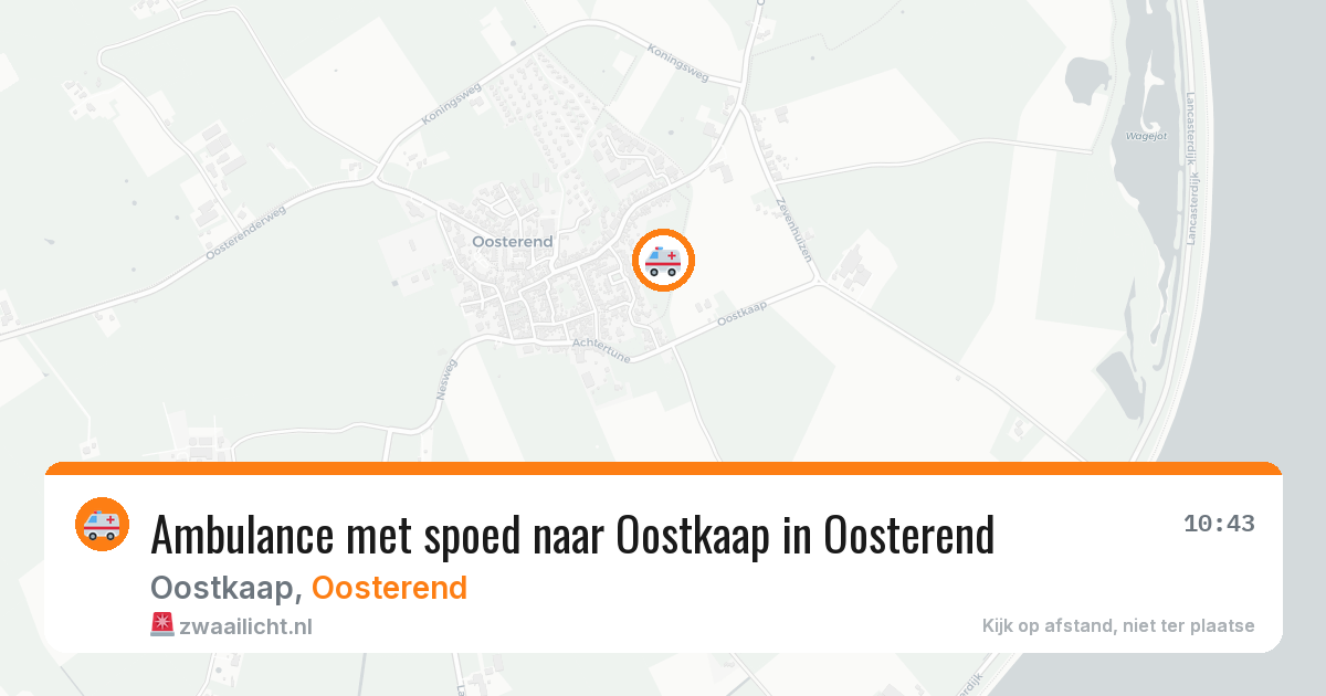 Ambulance met spoed naar Oostkaap in Oosterend — 6 apr 2026