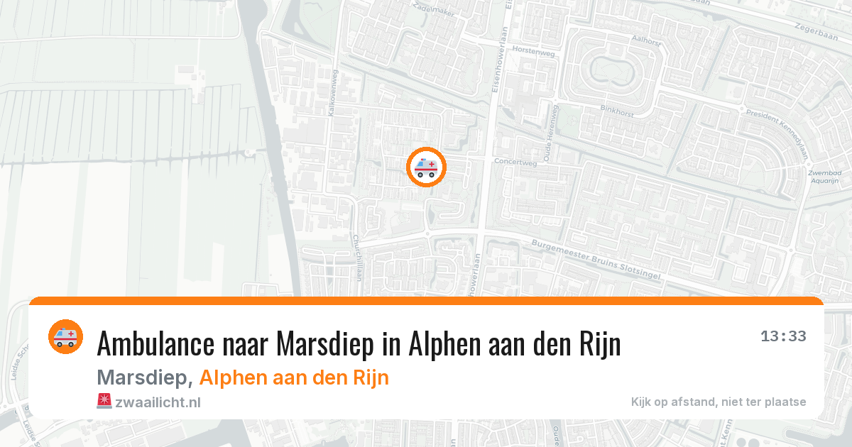 Ambulance naar Marsdiep in Alphen aan den Rijn — 5 aug 2026
