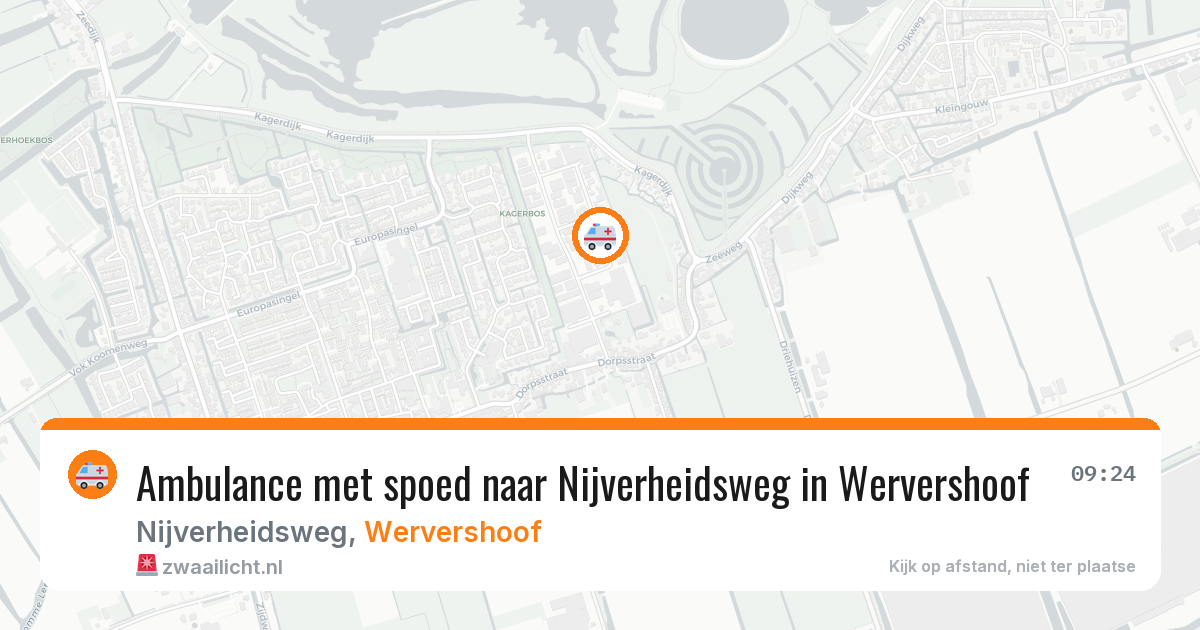 Ambulance met spoed naar Nijverheidsweg in Wervershoof — 26 mrt 2026