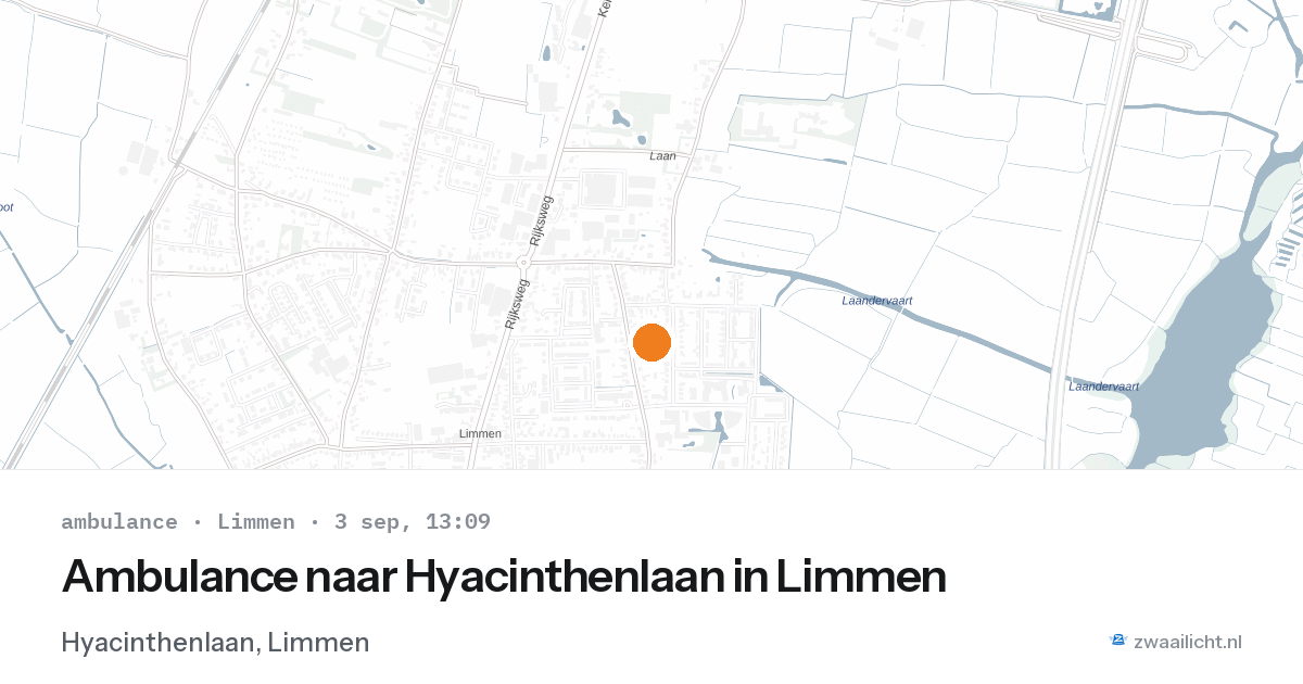 Ambulance naar Hyacinthenlaan in Limmen — 3 sep 2026
