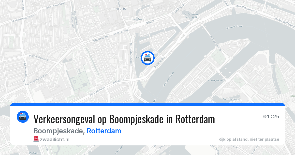 Verkeersongeval op Boompjeskade in Rotterdam — 11 apr 2026