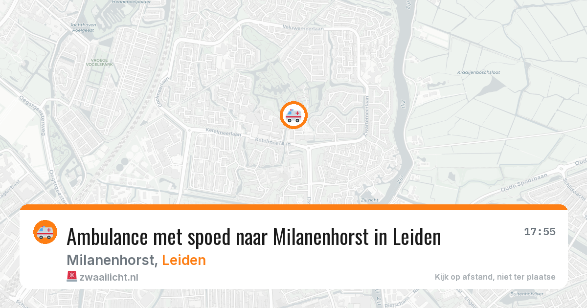 Ambulance met spoed naar Milanenhorst in Leiden — 1 aug 2026