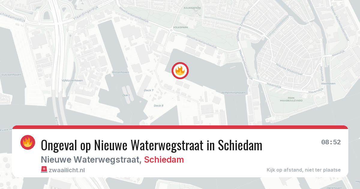Ongeval op Nieuwe Waterwegstraat in Schiedam — 17 jul 2026