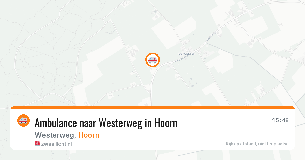 Ambulance naar Westerweg in Hoorn — 3 aug 2026