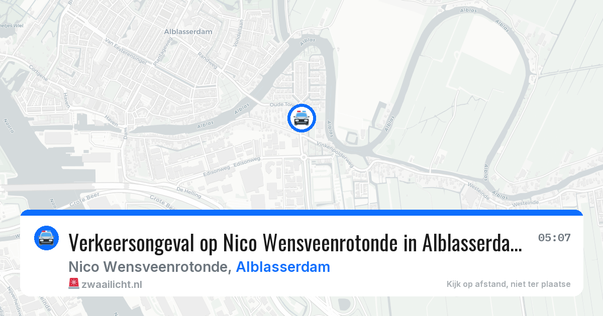 Verkeersongeval op Nico Wensveenrotonde in Alblasserdam — 7 feb 2026