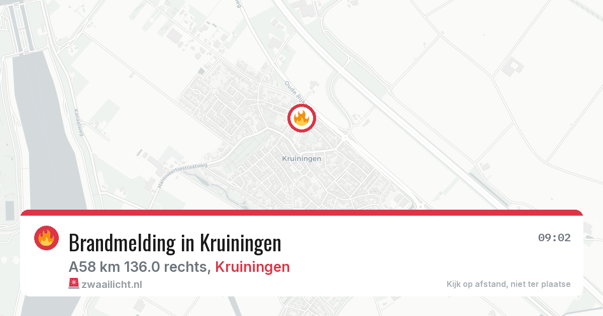 Brandmelding in Kruiningen — 15 jul 2026