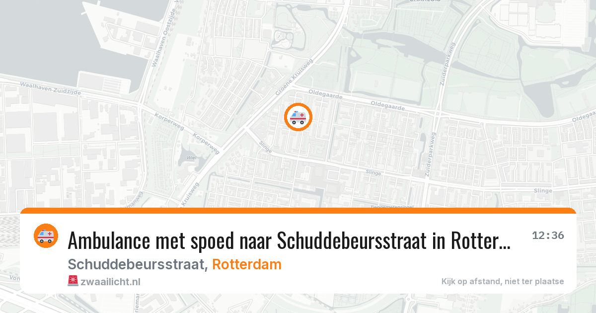 Ambulance met spoed naar Schuddebeursstraat in Rotterdam — 23 mei 2026