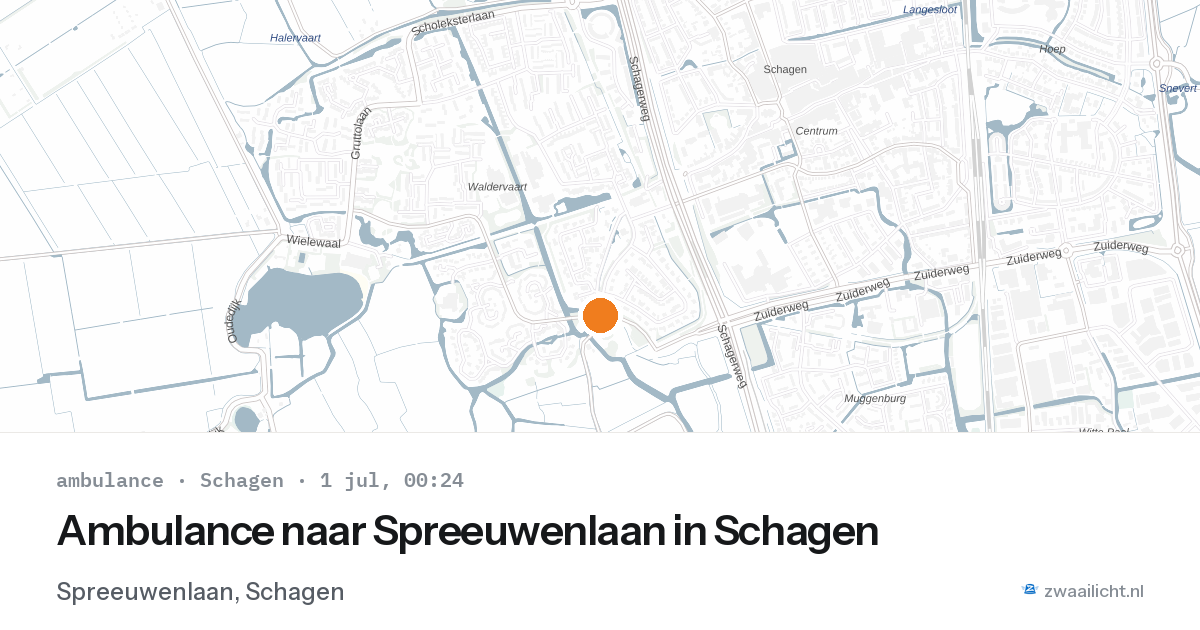 Ambulance naar Spreeuwenlaan in Schagen — 30 jun 2026