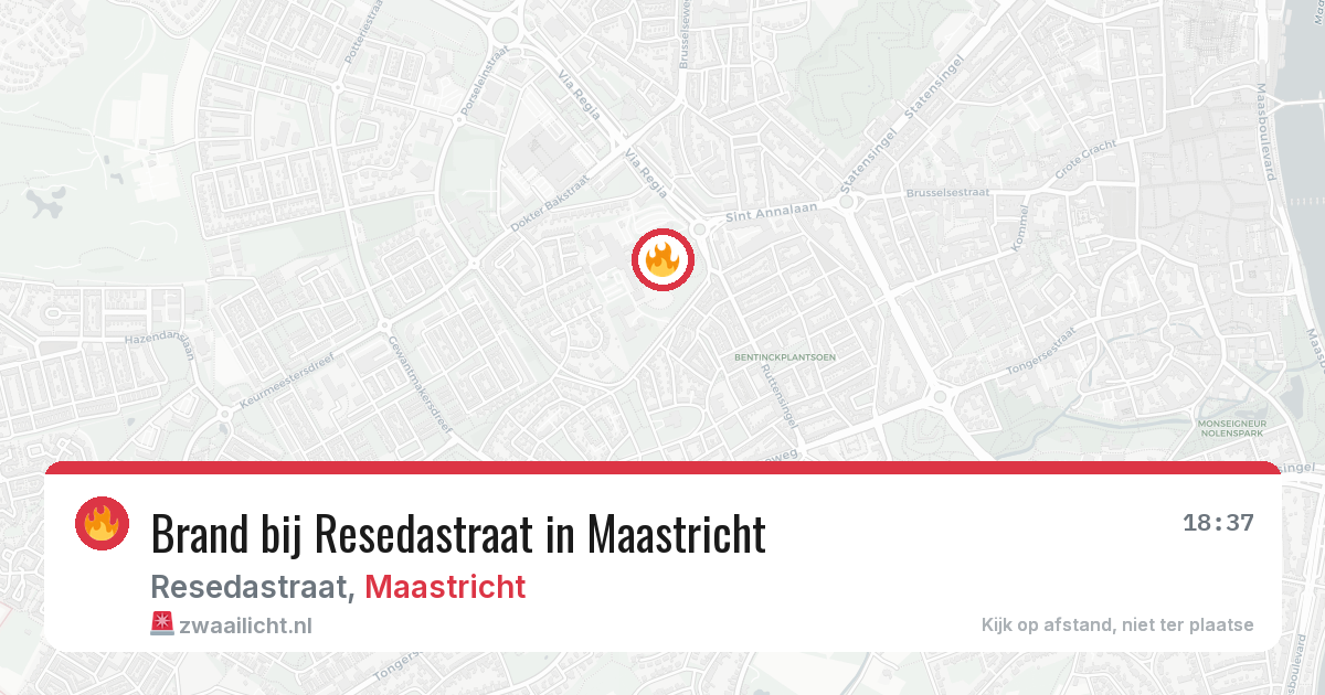 Brand bij Resedastraat in Maastricht — 24 mei 2026