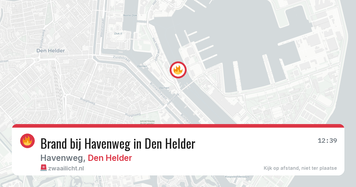 Brand bij Havenweg in Den Helder — 8 jul 2026