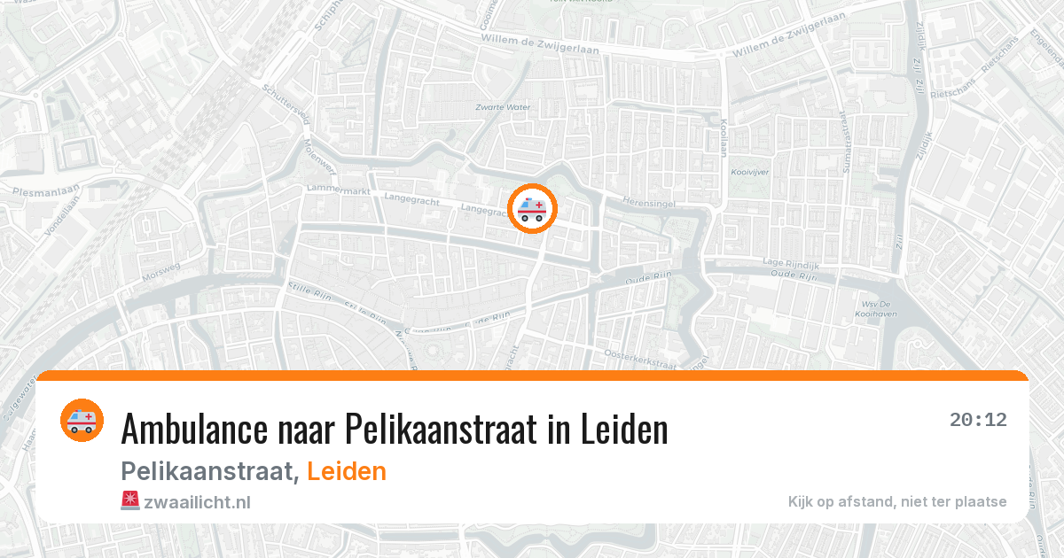 Ambulance naar Pelikaanstraat in Leiden — 14 aug 2026