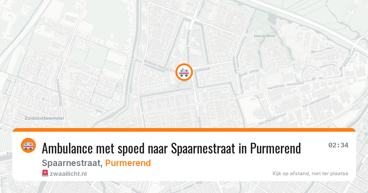 Ambulance met spoed naar Spaarnestraat in Purmerend — 29 jan 2026