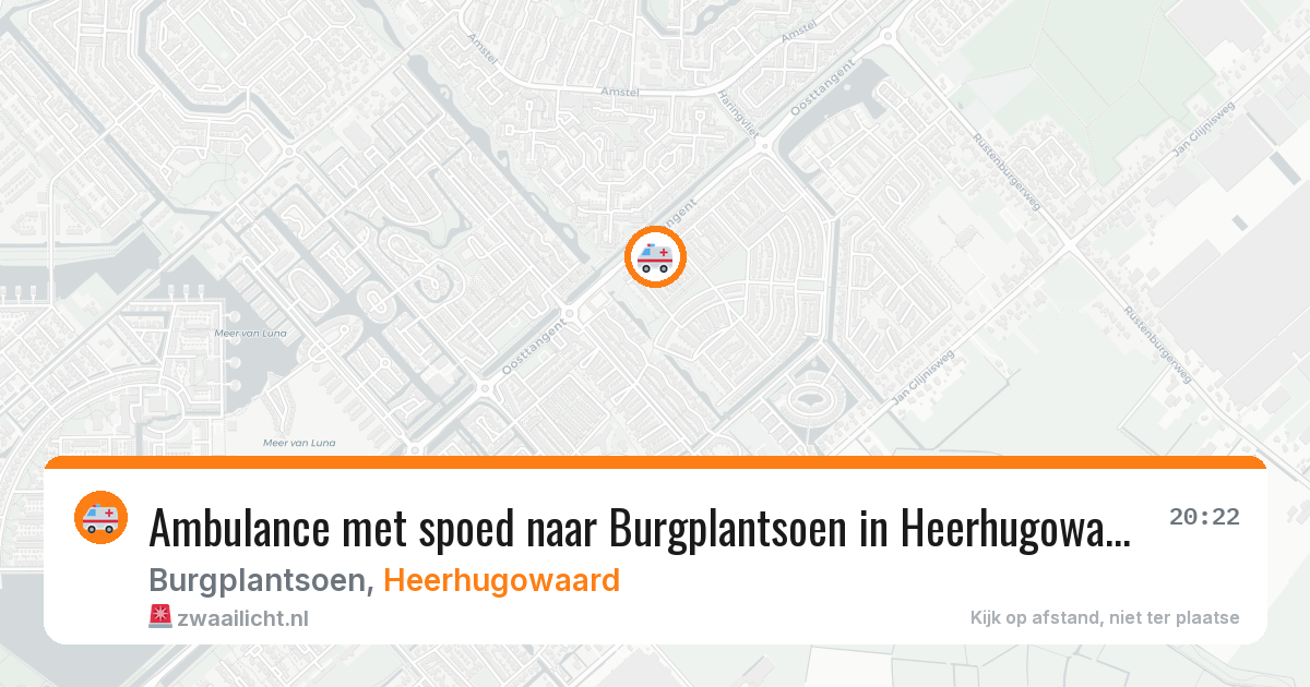 Ambulance met spoed naar Burgplantsoen in Heerhugowaard — 26 jul 2026