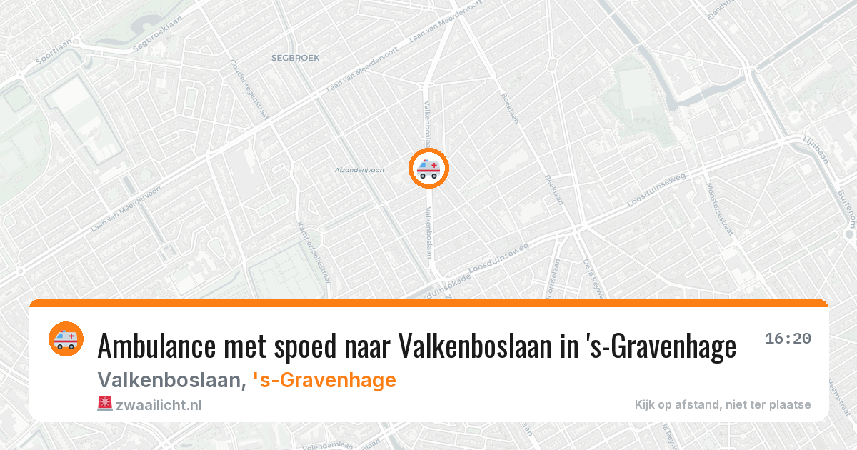 Ambulance met spoed naar Valkenboslaan in 's-Gravenhage — 15 jul 2026