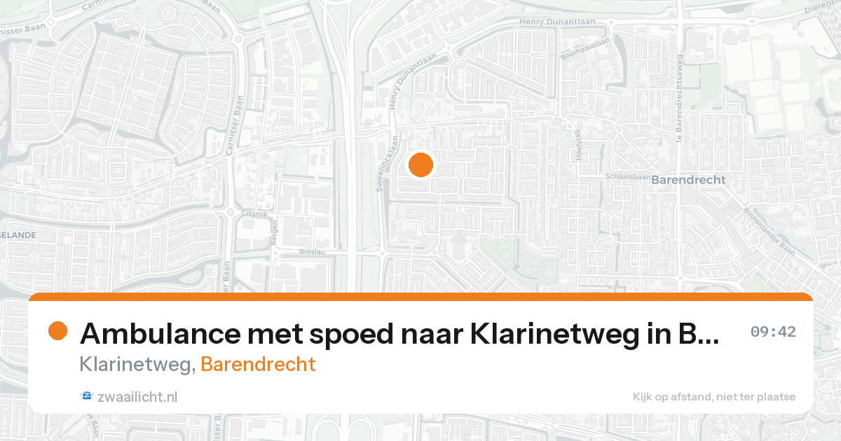 Ambulance met spoed naar Klarinetweg in Barendrecht — 8 feb 2026