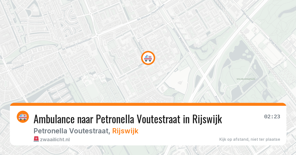 Ambulance naar Petronella Voutestraat in Rijswijk — 25 mei 2026