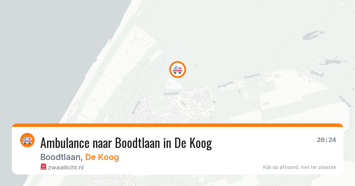 Ambulance naar Boodtlaan in De Koog — 9 jun 2026