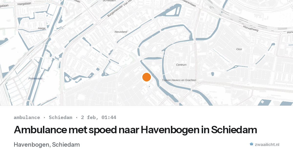 Ambulance met spoed naar Havenbogen in Schiedam — 2 feb 2026